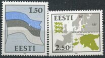 [Estonian Flag and Map, Вид BV]