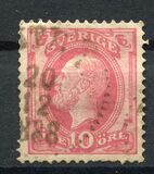 [King Oscar II Stamp of 1885 with Blue Coach Horn on Back, Tip H1]