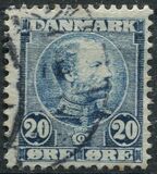 [King Christian IX, 1818-1906 - Horizontal Lines in Background in Oval, Scrivi M1]