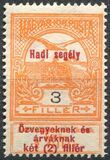 [Aid to Flood Victims Stamps of 1913 Overprinted "Hadi segély" and Surcharged - Military Aid for Widows and Orphans, प्रकार K2]
