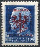 [Italian Postage Stamps Overprinted "PROVINZ LAIBACH LJUBLJANSKA POKRAJINA", type A10]