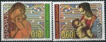[EUROPA Stamps - Madonna and Child, Circuit Board background, 类型 FGH]
