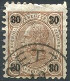 [Emperor Franz Josef I, 1830-1916 - Granite Paper. Numerals in Black, प्रकार N9]