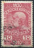 [The 80th Anniversary of the Birth of Emperor Franz Josef I - With Enlarged Year Labels Top and Bottom, type Y4]