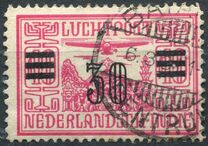 [Airmail - Airplanes over Landscape Stamp of 1928 Surcharged, type M5]