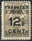 [Netheralands Marine Insurance Stamps  - Inscription "CURACAO" - Surcharged in Black, jenis AC2]