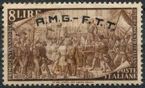 [The 100th Anniversary of the 1848 Uprisings - Italy Postage Stamps Overprinted "A.M.G.- F.T.T.", type E4]