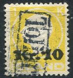 [Overprinted "Kr.10", type P]