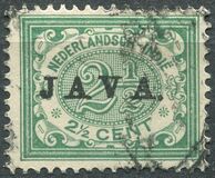 [Numeral Stamps & Queen Wilhelmina - Stamps of 1902-1905 Overprinted "JAVA", type F10]