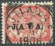 [Numeral Stamps & Queen Wilhelmina - Stamps of 1902-1905 Overprinted "JAVA", type F12]