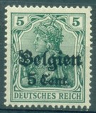 [German Empire Postage Stamps Surcharged "F and Cent" & Overprinted "Belgien", 유형 B2]