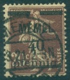 [French Postage Stamps Overprinted "MEMEL" and Surcharged, प्रकार B4]