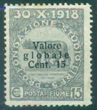 [No. 49-60 Overprinted "Valore globale" in 2 Types. Type I: 1919, Thin Overprint. Type II: 1920, Thick Overprint, type AN4]