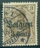 [German Empire Postage Stamps Surcharged "F and Cent" & Overprinted "Belgien", 유형 B1]