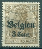 [German Empire Postage Stamps Surcharged "F and Cent" & Overprinted "Belgien", 유형 B1]