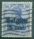 [German Empire Postage Stamps Surcharged "F and Cent" & Overprinted "Belgien", 유형 B8]