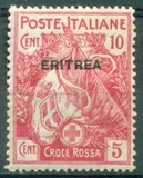 [Red Cross - Italian Postage Stamps Overprinted "ERITREA", typ M]
