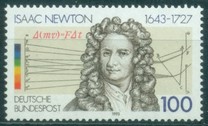[350° Anniversario della nascita di Sir Isaac Newton - Stampatore: Bundesdruckerei, Scrivi BBO]