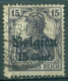 [German Empire Postage Stamps Surcharged "F and Cent" & Overprinted "Belgien", Вид B5]