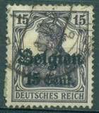 [German Empire Postage Stamps Surcharged "F and Cent" & Overprinted "Belgien", Вид B5]