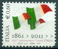 [The 150th Anniversary of the Unification of Italy - Self Adhesive, نوع DIN]