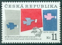 [120th Anniversary of the Universal Postal Union, type AW]