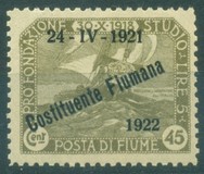 [New Daily Stamps from 1919 Overprinted "24-IV-1921 - Costituente Fiumana - 1922", тып AY]