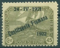 [New Daily Stamps from 1919 Overprinted "24-IV-1921 - Costituente Fiumana - 1922", тып AY]