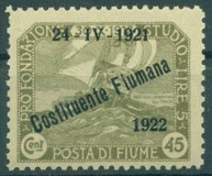 [New Daily Stamps from 1919 Overprinted "24-IV-1921 - Costituente Fiumana - 1922", тып AY]