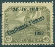 [New Daily Stamps from 1919 Overprinted "24-IV-1921 - Costituente Fiumana - 1922", тып AY]