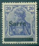 [German Empire Stamps Overprinted "SARRE", type A7]