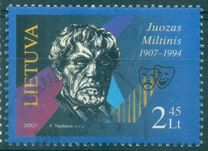 [The 100th Anniversary of the Birth of Juozas Miltinis, type VU]