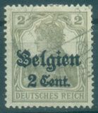 [German Empire Postage Stamps Surcharged "F and Cent" & Overprinted "Belgien", type B]
