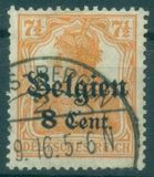 [German Empire Postage Stamps Surcharged "F and Cent" & Overprinted "Belgien", type B3]