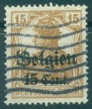 [German Empire Postage Stamps Surcharged "F and Cent" & Overprinted "Belgien", type B6]