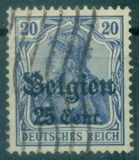 [German Empire Postage Stamps Surcharged "F and Cent" & Overprinted "Belgien", type B8]