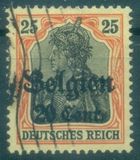 [German Empire Postage Stamps Surcharged "F and Cent" & Overprinted "Belgien", type B7]