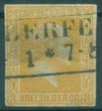 [King Friedrich Wilhelm IV - Hatched Background. Thin White Paper, प्रकार A13]
