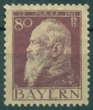 [The 90th Anniversary of the Birth of Prince Luitpold - Type I: Small 9 and no Foot on 1 in "1911". Type II: Large 9 and Foot on 1 in "1911", 类型 G8]