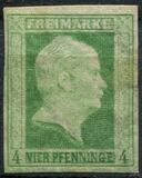 [King Friedrich Wilhelm IV - Hatched Background, Engraved, type A]