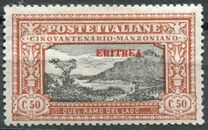 [The 50th Anniversary of the Death of Alessandro Manzoni - Italian Postage Stamps Overprinted "ERITREA", Вид U3]