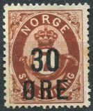 [Overprinted - 30 ØRE, type L]