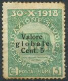 [No. 49-60 Overprinted "Valore globale" in 2 Types. Type I: 1919, Thin Overprint. Type II: 1920, Thick Overprint, type AN1]