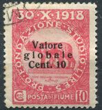 [No. 49-60 Overprinted "Valore globale" in 2 Types. Type I: 1919, Thin Overprint. Type II: 1920, Thick Overprint, type AN3]