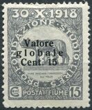 [No. 49-60 Overprinted "Valore globale" in 2 Types. Type I: 1919, Thin Overprint. Type II: 1920, Thick Overprint, type AN5]