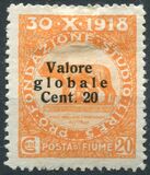 [No. 49-60 Overprinted "Valore globale" in 2 Types. Type I: 1919, Thin Overprint. Type II: 1920, Thick Overprint, type AN7]