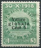 [No. 49-60 Overprinted "Valore globale" in 2 Types. Type I: 1919, Thin Overprint. Type II: 1920, Thick Overprint, type AN]