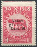 [No. 49-60 Overprinted "Valore globale" in 2 Types. Type I: 1919, Thin Overprint. Type II: 1920, Thick Overprint, type AN2]