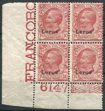 [Italian Stamps Overprinted "Leros", type B1]