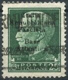 [Italy Stamps Overprinted "Italia Repubblicana Fascista Base Atlantica" in 5 Lines, type B3]